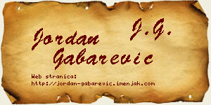 Jordan Gabarević vizit kartica